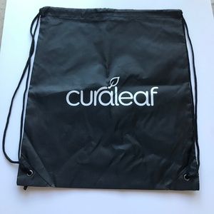 Curaleaf Dispensary Black and White Drawstring Bag NWOT